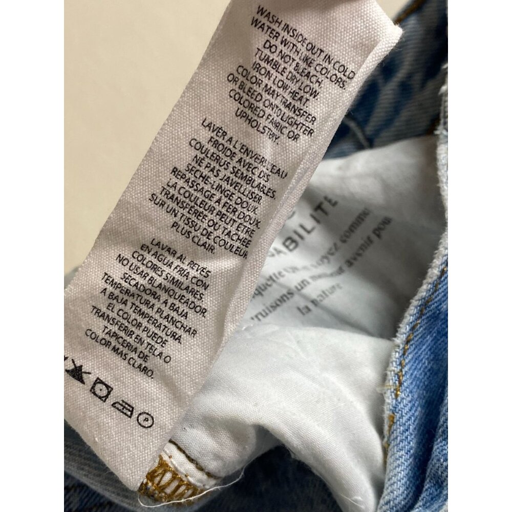 💜 Frame Women's Le Jane Crop Jeans Light Wash Distressed Denim 27 Straight - Picture 12 of 16